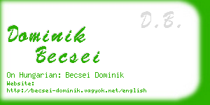 dominik becsei business card